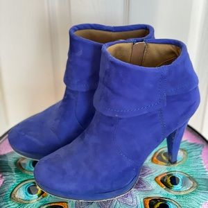 XAPPEAL Womens Heeled BOOTIES Ankle Boots - Size 8- Blue
